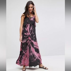 Anmol Tie Dye Maxi Beach Dress With Coin Embellishment ASOS